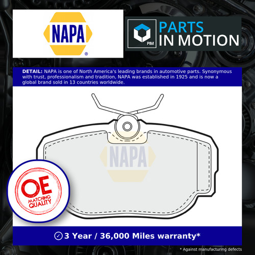 Brake pads set - fits, range