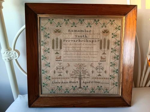 Antique sampler lucy ann - antique,