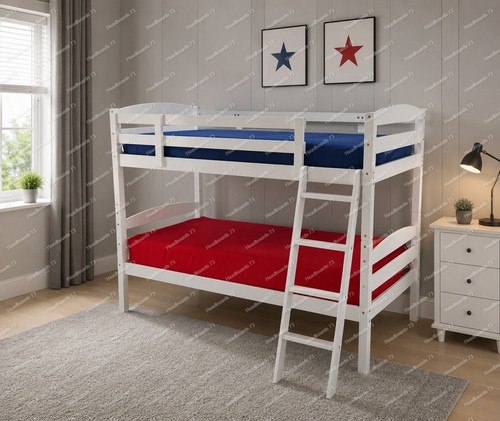 White bunk bed - can, be