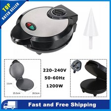 Breakfast Machine Ice Cream Cone Maker Nonstick Coating Baking Waffle UK