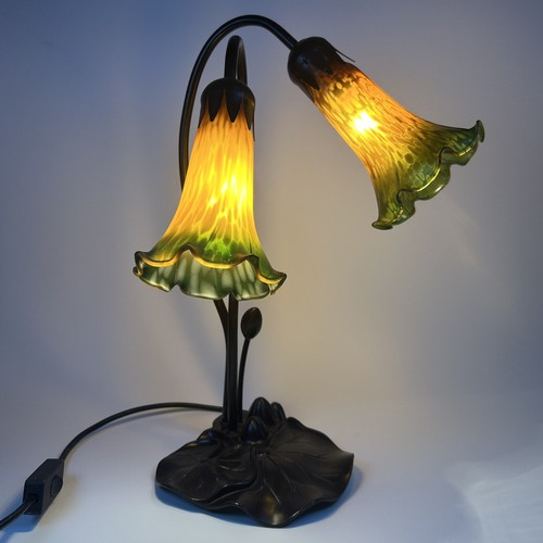 Vintage lily pad table - , lamp