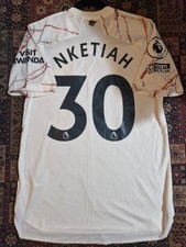 Arsenal FC 2020/21 Match Worn / Issue Player Football Shirt PL Eddie Nketiah #30
