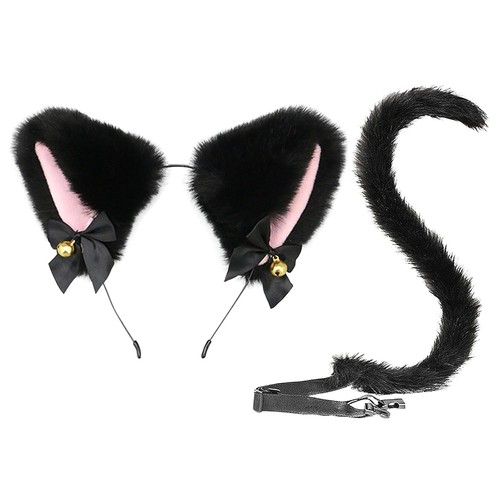 Black fox ears headband - ears, &