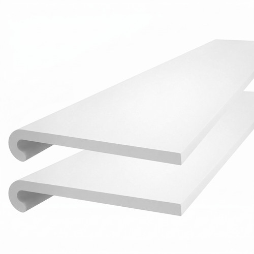 White upvc bullnose window - bullnose,