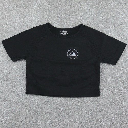 Black activewear crop top - black,