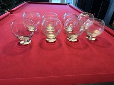 Set Of 8 glass fish bowl vases