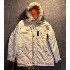 Maharishi Beige Hooded Faux