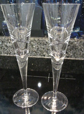 2x Crystal Champagne Flutes