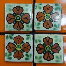 5cm x 5cm Hand-Made Ceramic Mexican Wall Tile Painted Terracotta Tiles - various