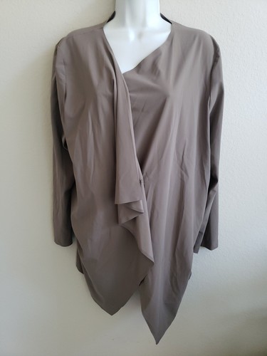 Oska jacket asymmetric grey - jacket,