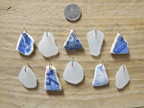 Drilled sea pottery - drilled,