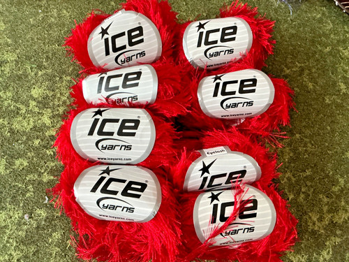 Ice yarns red long eyelash - ice,