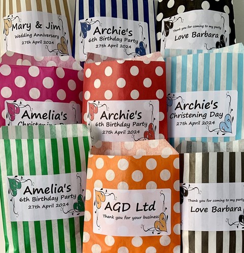 Personalised sweet bags candy - bags,