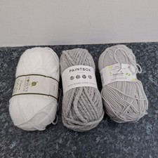 Grey & White Wool Bundle of 3