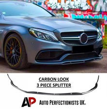 Mercedes C Class C63 AMG Carbon Fibre Front Splitter Spoiler Lip Body Kit 15-22
