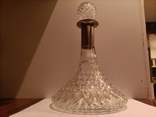 Vintage Cut Glass Brandy Decanter