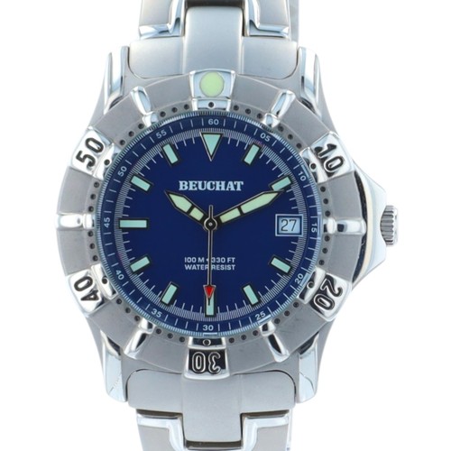 Beuchat mens watch blue - mens, dial