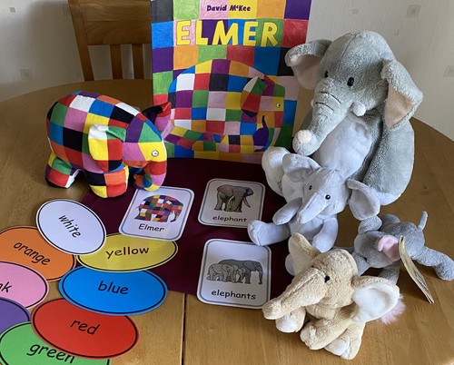 Elmer story sack - elmer,