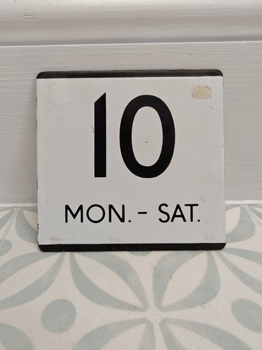 Vintage enamel sign - enamel, tram