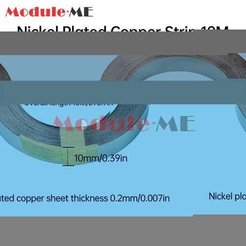 Pure copper strip nickel - 5m, strip/nickel