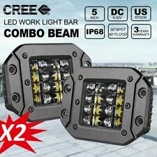 2x 5" Flush Mount LED Pods Spot Flood Flush Driving lights Work Lights for ford