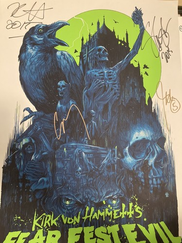Signed kirk hammett fear - signed, x4