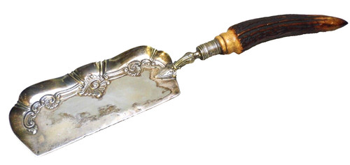 Silver plate table crumb scoop - silver,