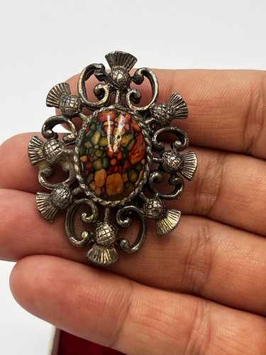Vintage silver tone thistle - vintage,