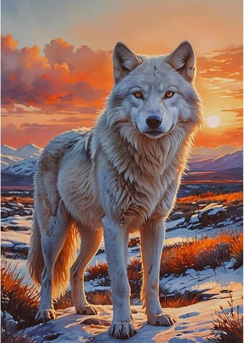 Wolf diamond painting kit - diamond,