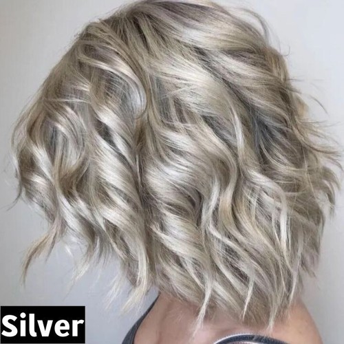 Short balayage silver blonde - balayage,