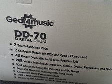 Gear4Music DD70 Portable Electronic Drum Machine Kit Touch Sensitive