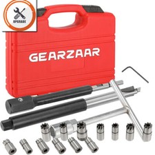 17pcs Professional Diesel Injector Seat Cutter Tool Cleaner Set Universal Kit