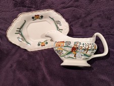Mason’s Ironstone "Country Lane" Gravy/Sauce Boat on Stand - Uncommon - VGC