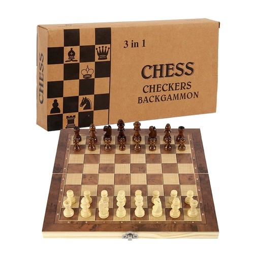 Large chess wooden set - chess,
