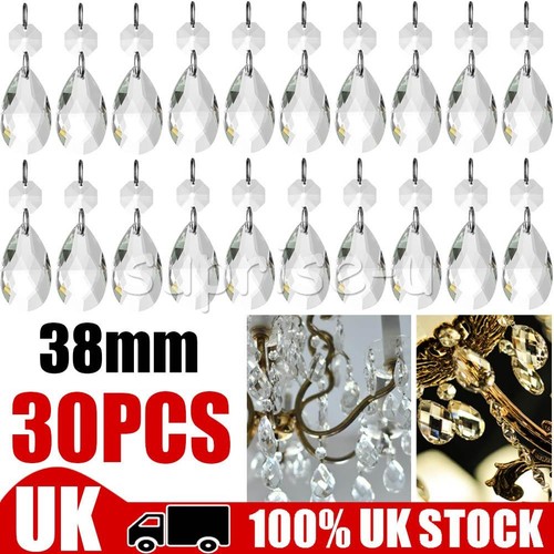 30pcs clear glass crystal - 30pcs,