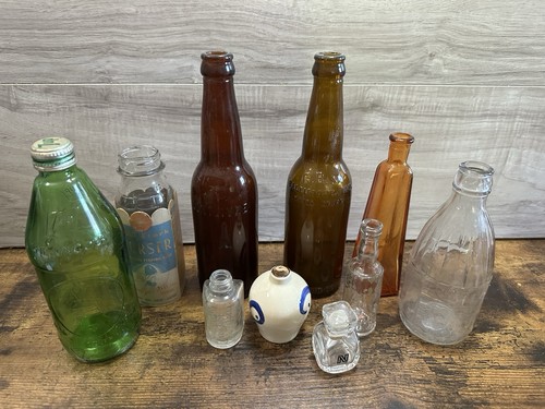 Vintage glass bottle - vintage, lot