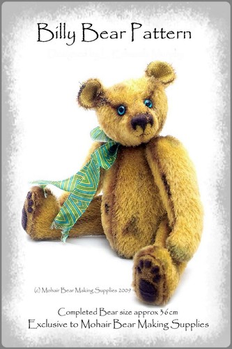 Ooak mohair teddy bear sewing - mohair,