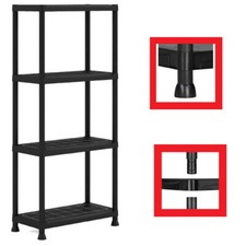 PLASTIC STORAGE SHELVES 4 TIER