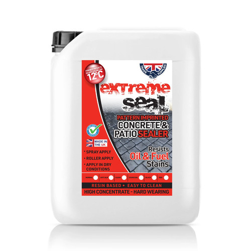 Wet look imprinted concrete - wet,