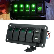 4 Gang 12V/24V Green LED Light