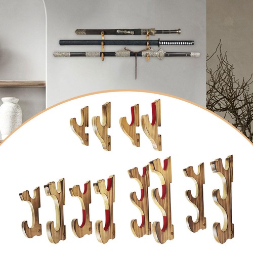 Sword holder wall mount - mount, wooden