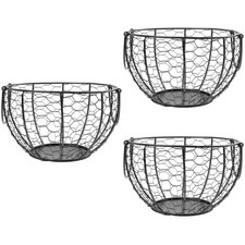  3 PCS Vegetable Fruit Storage Basket Egg Holder for Counter Kitchen