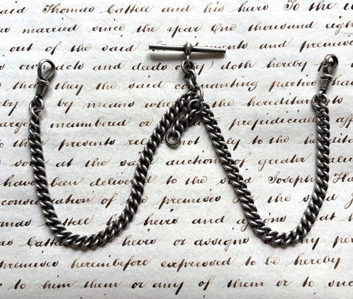 Antique silver double albert - double,