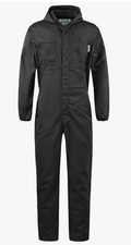 Yukirtiq Men's Hooded Overall Hard Wearing Mechanics Boiler Suit Black Size XL 