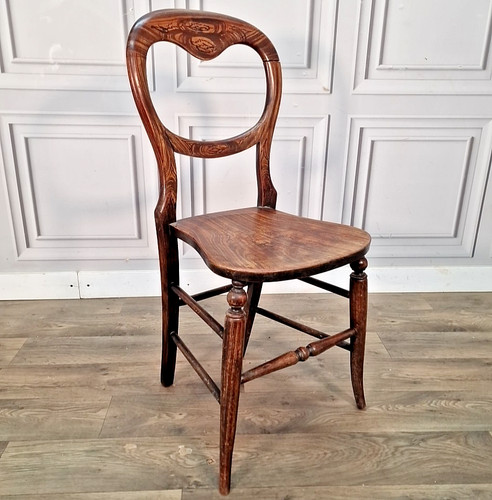Antique balloon back chair - antique,