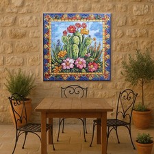 Mexican Cactus Ceramic Tile