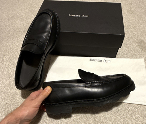 Massimo dutti black leather - massimo,