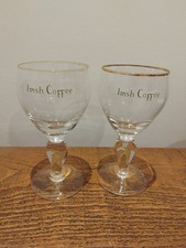 Vintage Irish Coffee Glasses,Shamrock Detail on Stem, Vintage Glassware 