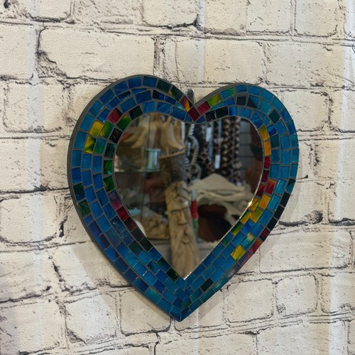 Blue heart shape mosaic - shape,
