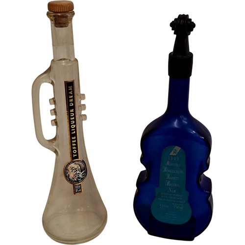 Vintage glass bottles trumpet - glass,